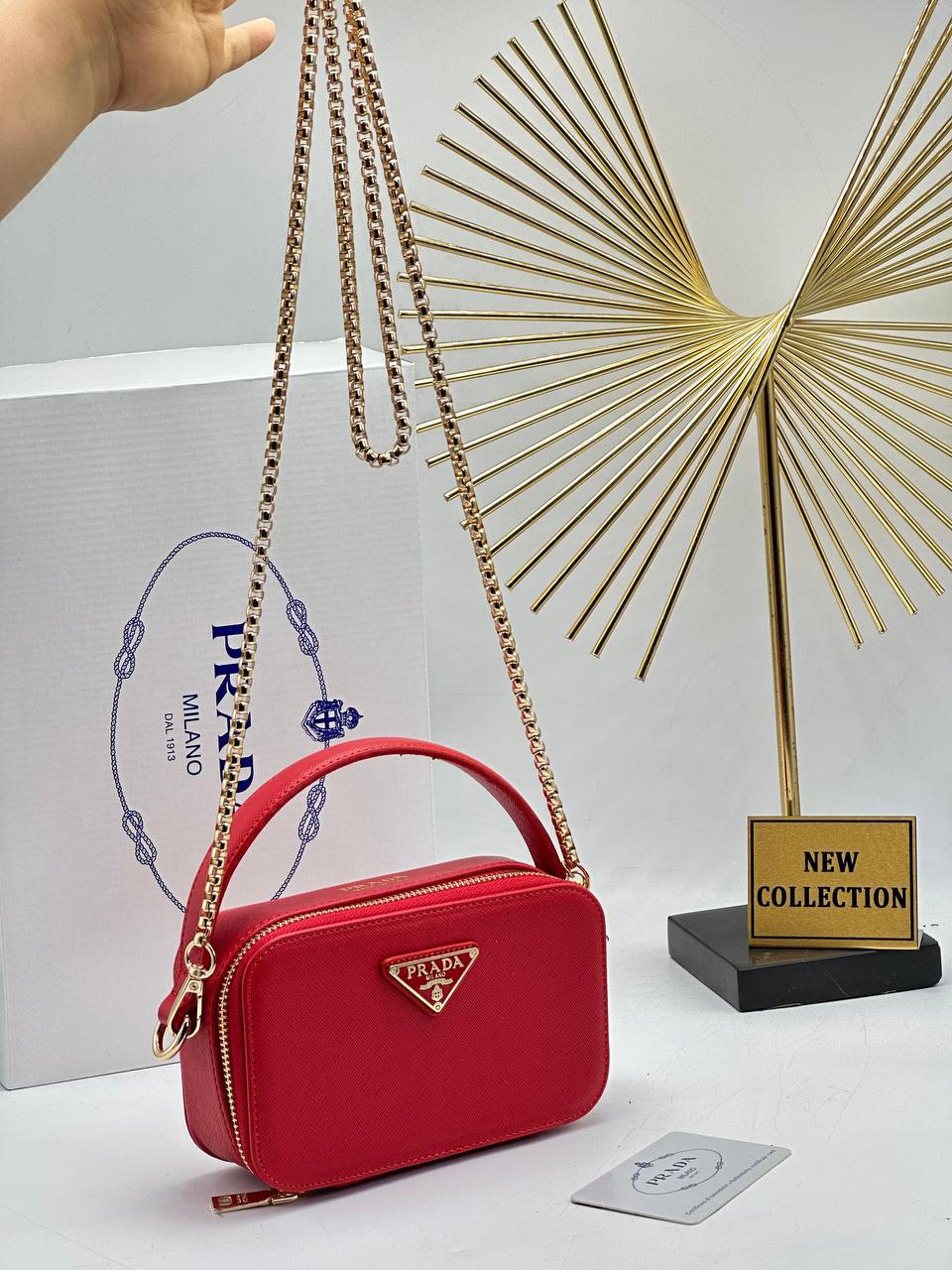prad shoulder and hand bag