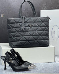 prad heels shoes bag set