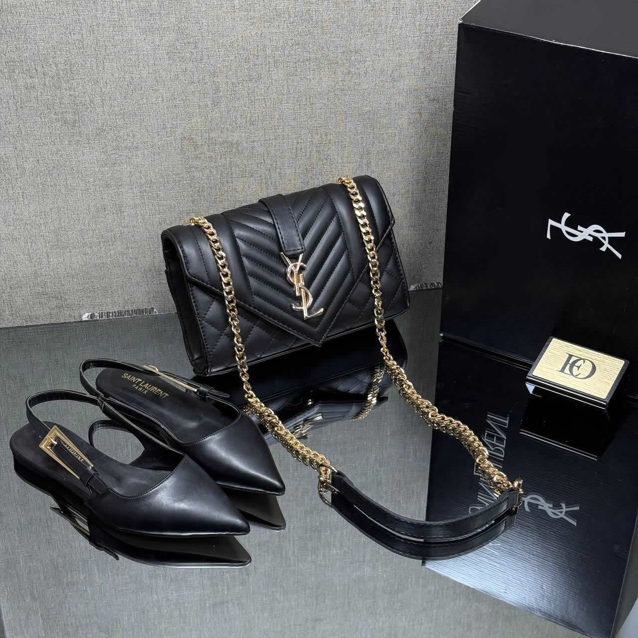 best ysl shoe heel bag sets