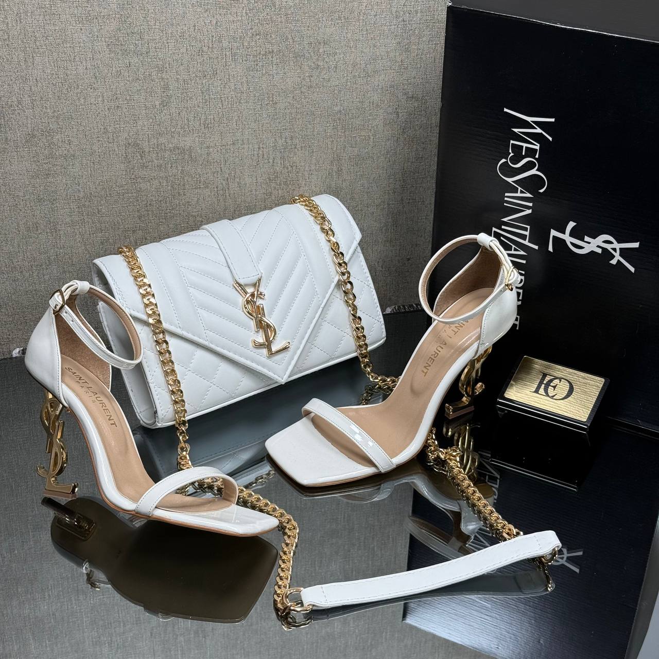 best ysl shoe heel bag sets