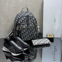 shoe and bag set with CD written on it