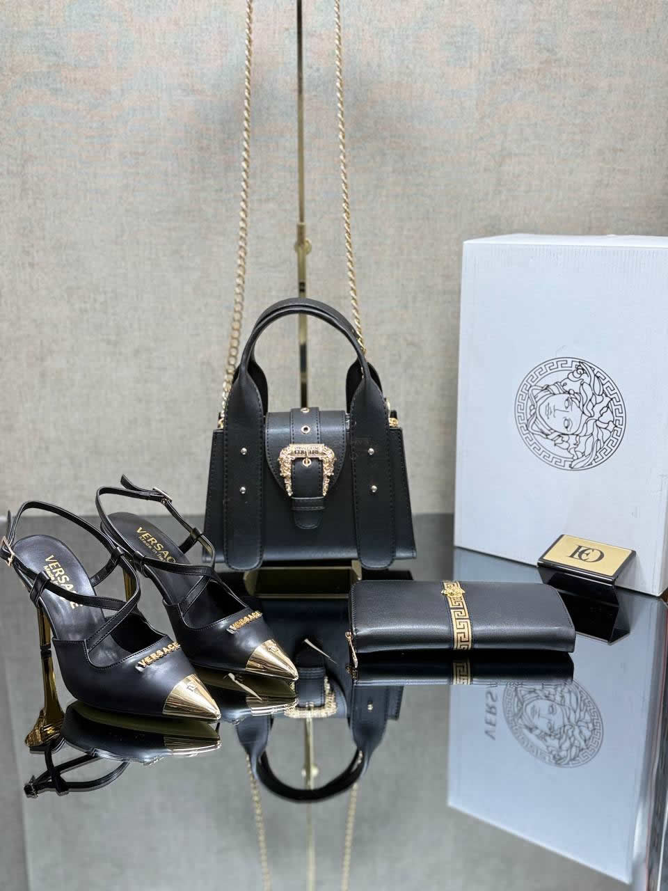 varsaca pointed heels shoes bag sets