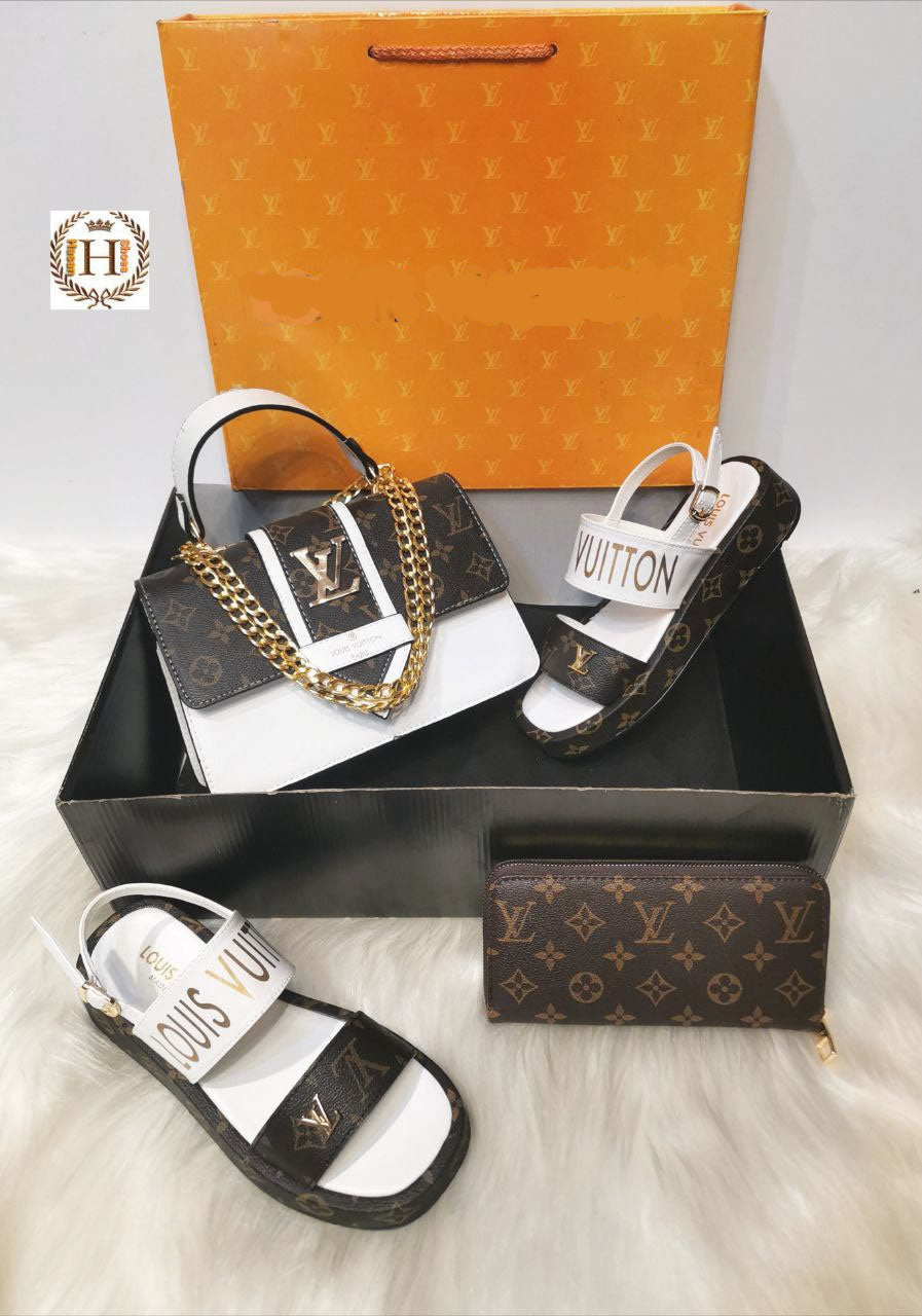 LV sandal and bag set
