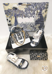 CD sandal and bag set