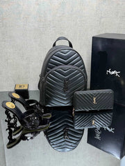 Ysl rose style heels shoes bag set