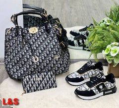 Christian D patterned new season bag and shoe set