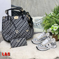Christian D patterned new season bag and shoe set