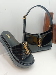 YSL high-bottom slipper bag set