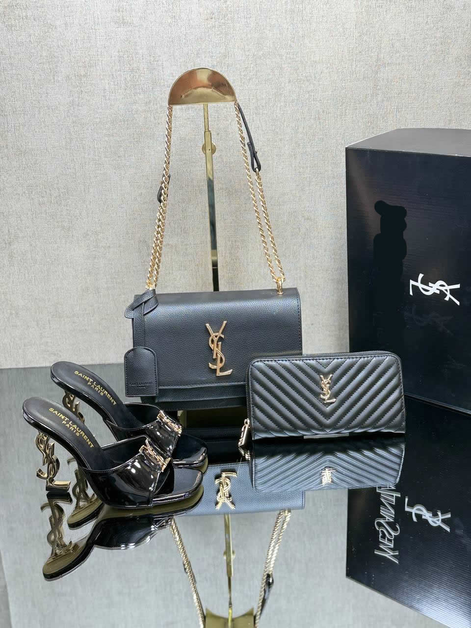 high heels shoes bag set