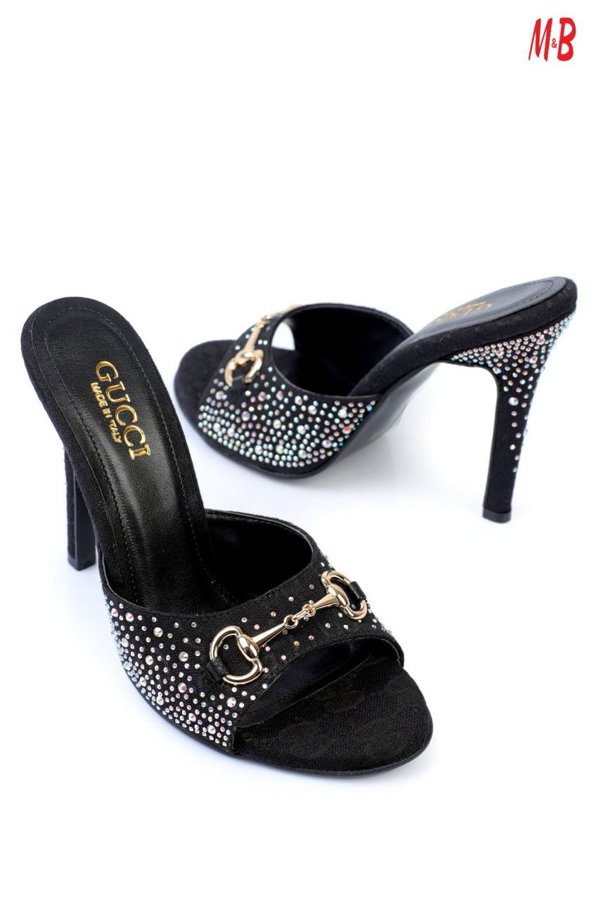 GG women's stone heeled shoes