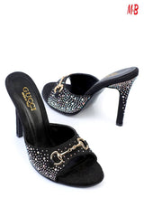 GG women's stone heeled shoes