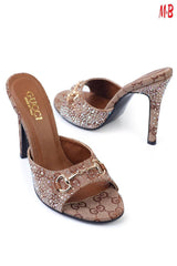 GG women's stone heeled shoes