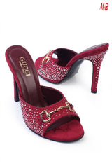 GG women's stone heeled shoes