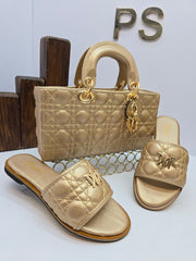 New season Christian D slippers bag set