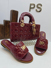 New season Christian D slippers bag set