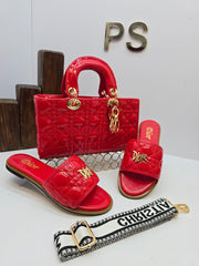 New season Christian D slippers bag set