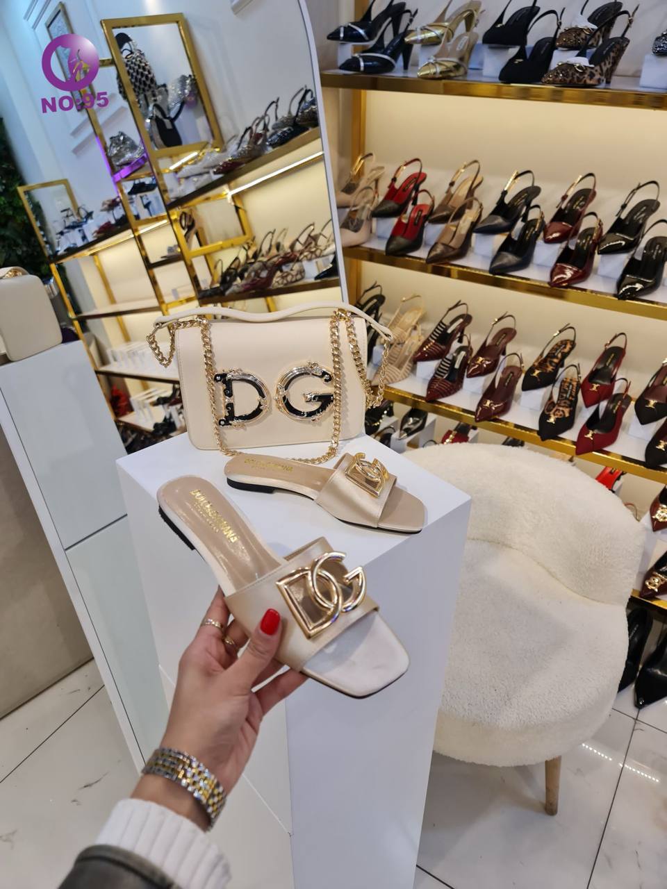 D G heels shoes bag set
