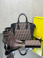fenidi new season pointed heel boots and bag set