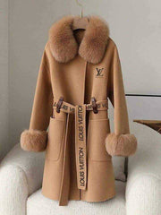 LV Fur Lined Cashmere coat