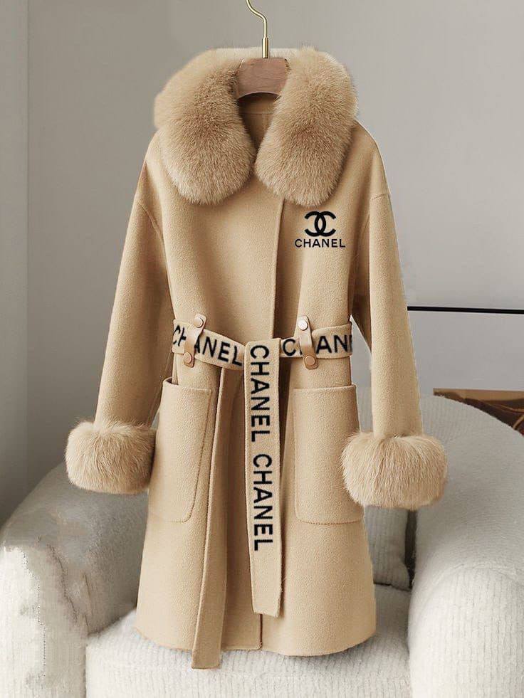 Chanal Fur Lined Cashmere coat