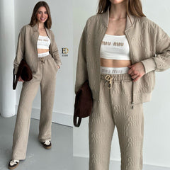 Quilted Jacquard Sports Set