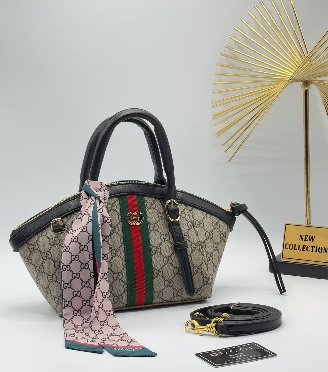 GG EMBLEM SMALL TOP HANDLE BAG