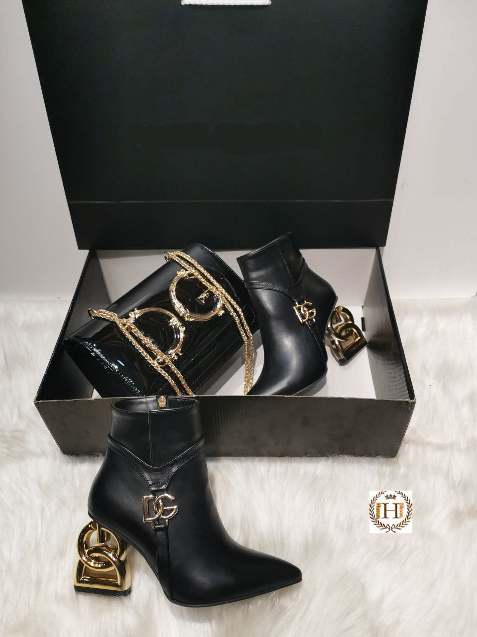 dol ga women black women boots set