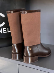 chanal winter brown boots
