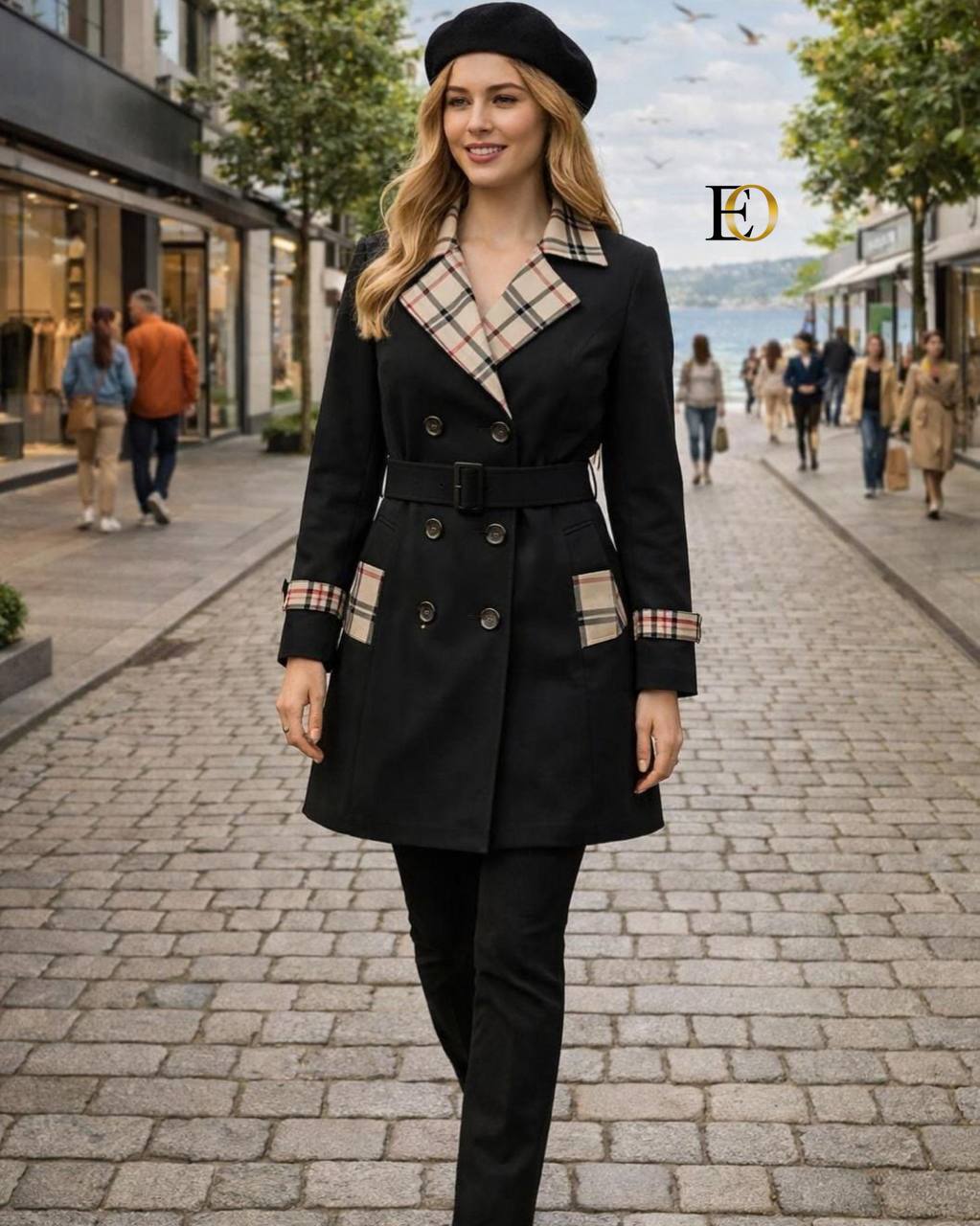 Bonded Fabric Trench Coat