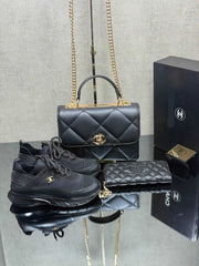 chanal sneakers and bag set