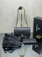 chanal sneakers and bag set