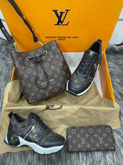 side zipper LV sneaker bag set