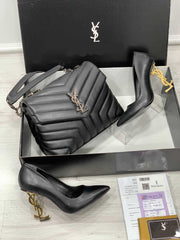 YSL heeled shoes bag set