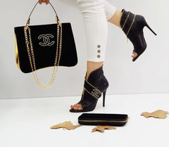 channal new season pointed heel and bag set