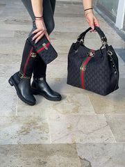 Boot bag set with GG written on the ankle