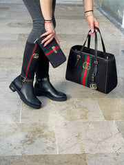 Boot bag set with GG written on the ankle