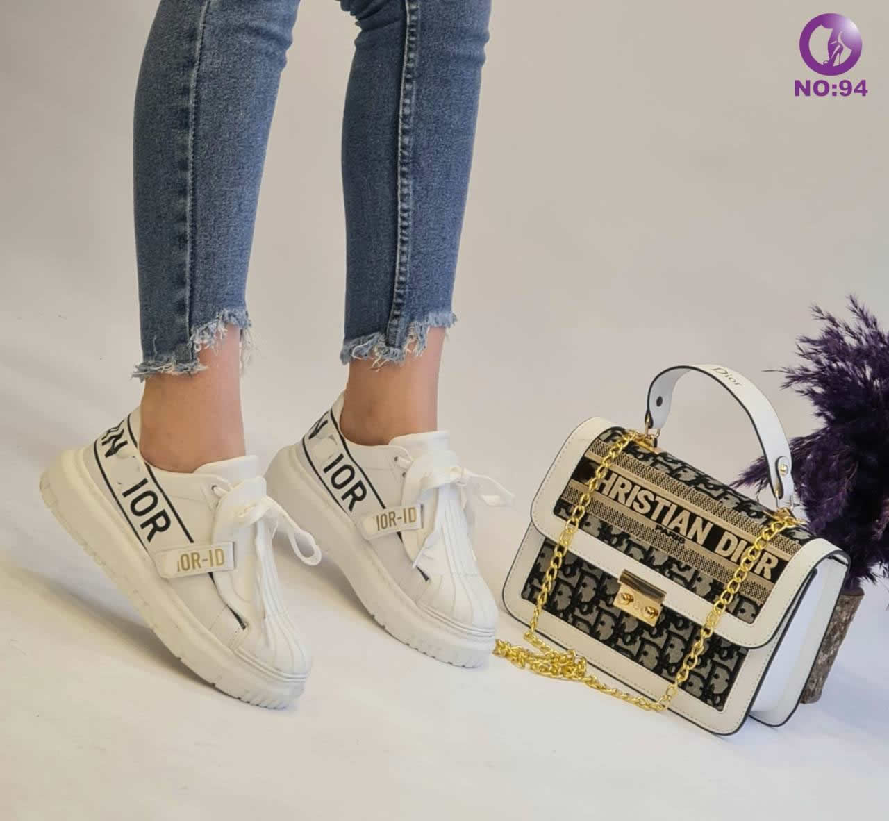 CD women sneakers bag set