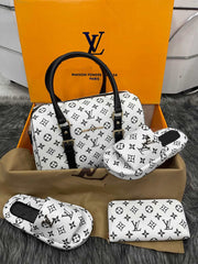 LV white slipper combination set