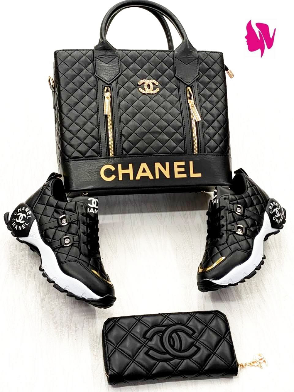 Channal white and black shoes set