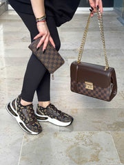 Shoe bag set combination with LV written next to it