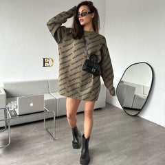 women knit sweater