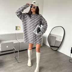 women knit sweater