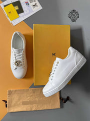 white LV sneakers