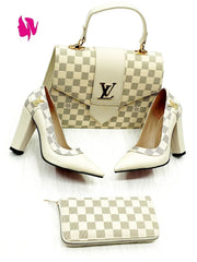 Lv newest high heels set