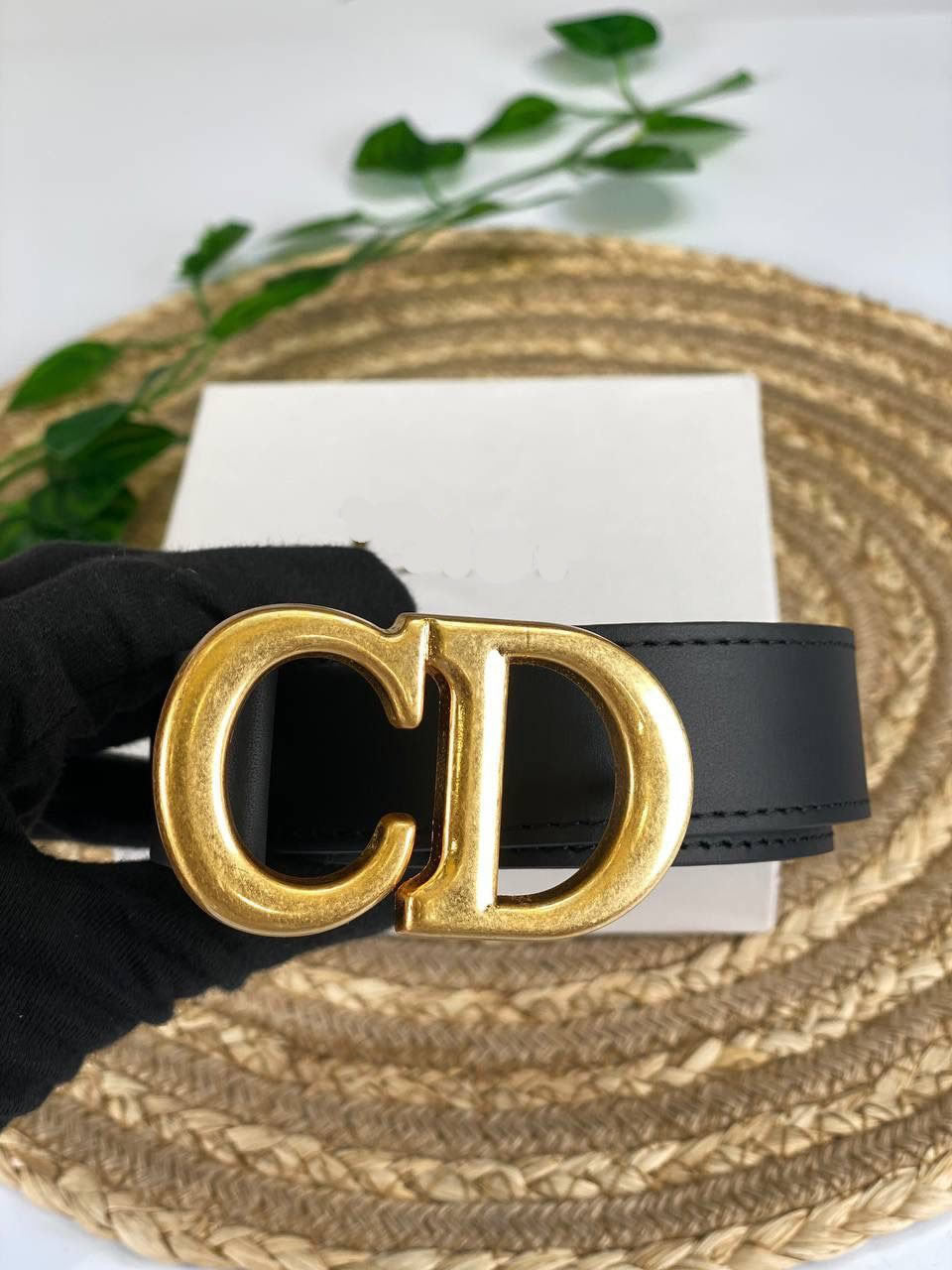 Christian D genuine leather belt