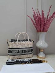 Christian D picnic and beach basket bag model