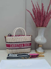 Christian D picnic and beach basket bag model