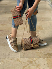 GG sneakers and bag combination set