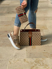 GG sneakers and bag combination set