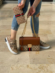 GG sneakers and bag combination set